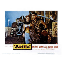 Sophia Loren and Anthony Quinn movie poster from Aka Attila Il Flagello Di Dio (1954)