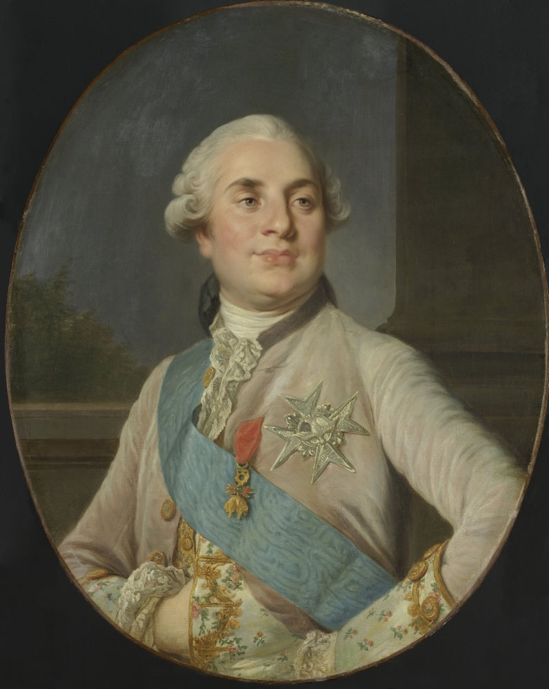 Portrait of Louis XVI poster print showcasing historical elegance.