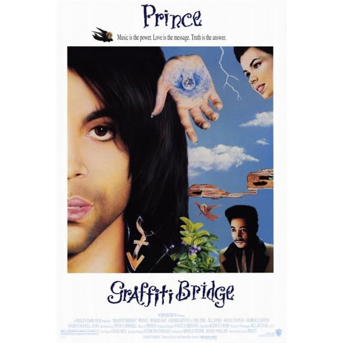 Graffiti Bridge Movie Poster 11x17 print featuring vibrant movie imagery.