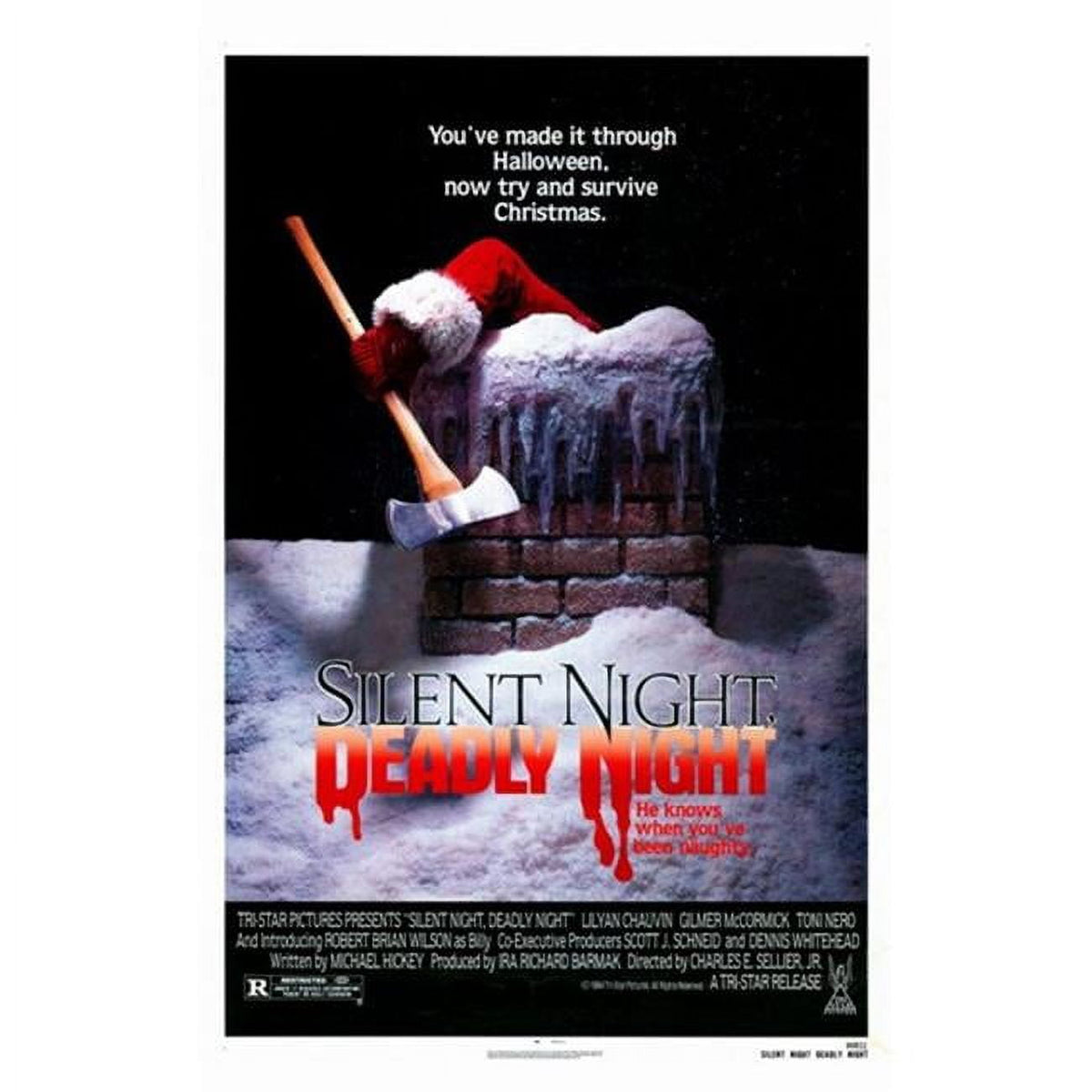 Silent Night Deadly Night movie poster in 11x17 size, perfect for horror movie fans.