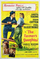 The Farmer's Daughter movie poster print featuring Joseph Cotton, Loretta Young, Charles Bickford, and Ethel Barrymore.