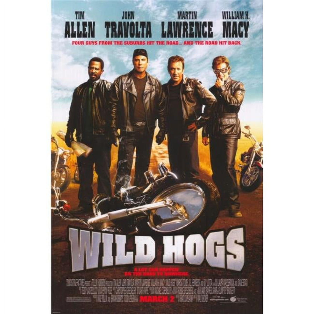Wild Hogs Movie Poster Print - 27x40 size, vibrant colors and high-quality print.