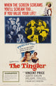 The Tingler movie poster art featuring Vincent Price and Patricia Cutts