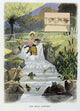 La Fontaine's The Two Goats Fable Print artwork illustration.