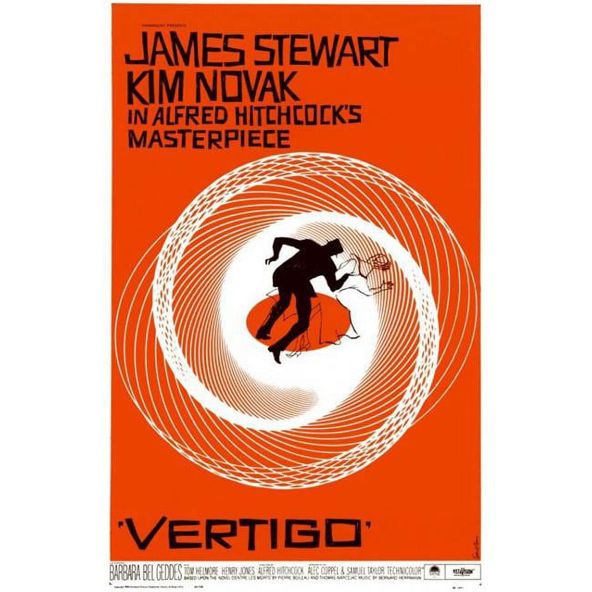 Vertigo Movie Poster featuring iconic Hitchcock film art.