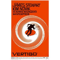 Vertigo Movie Poster featuring iconic Hitchcock film art.