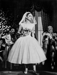 Audrey Hepburn Wedding Dress Photo Print showcasing elegance and classic beauty.