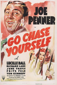 Go Chase Yourself Movie Poster Print featuring Joe Penner and Lucille Ball, 1938