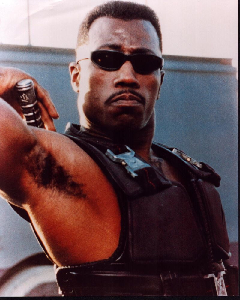 Wesley Snipes as Blade photo print, perfect for movie lovers
