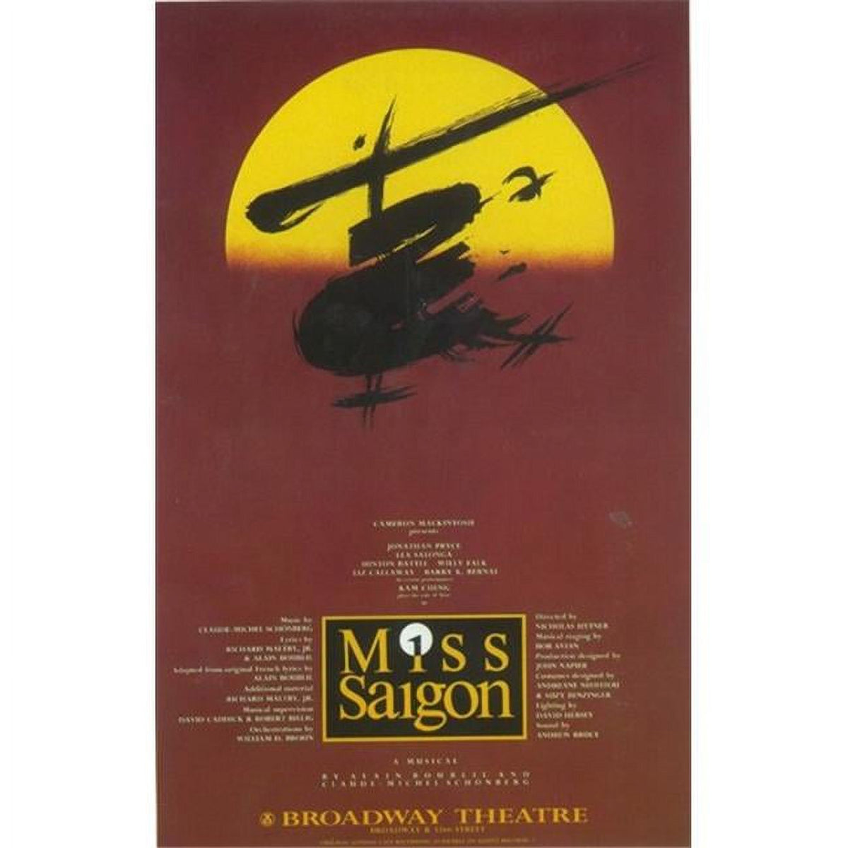 Miss Saigon Broadway movie poster 11x17 print