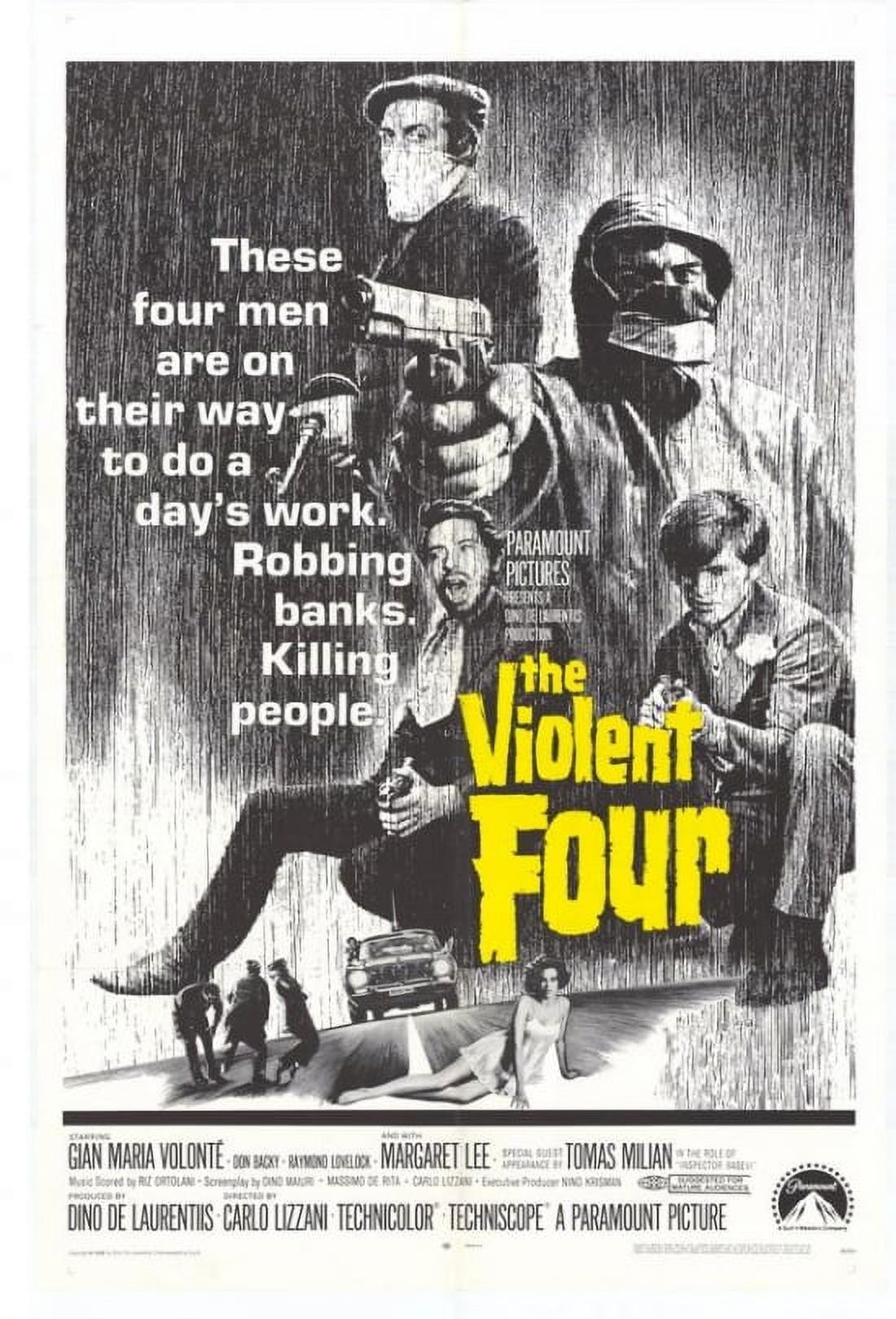 The Violent Four Movie Poster 11x17 print