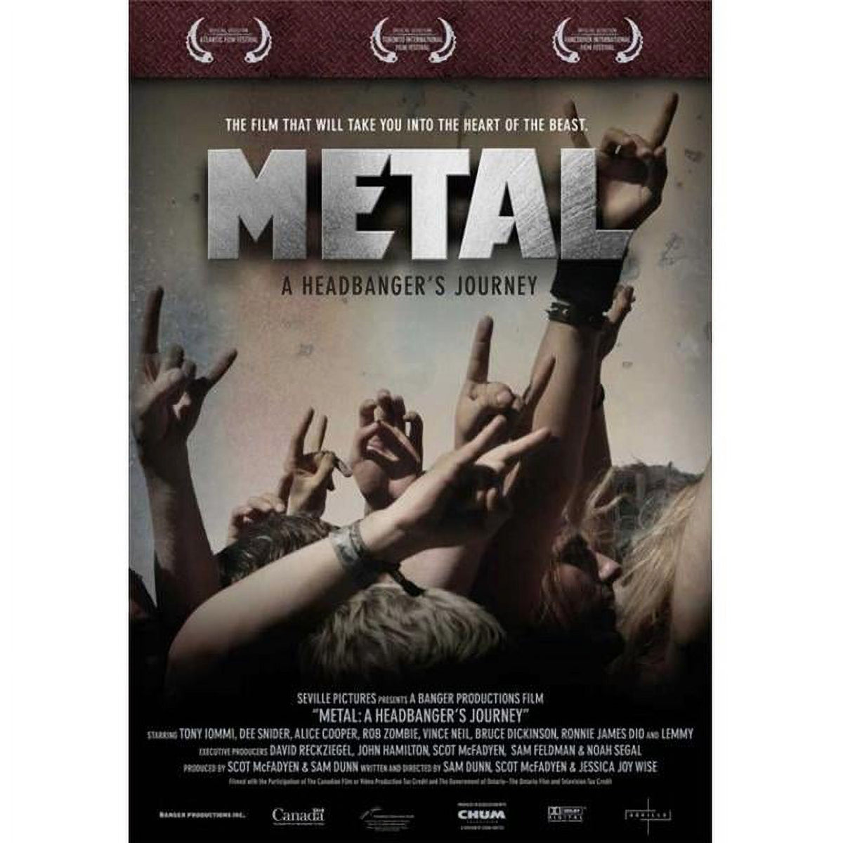 A Headbanger's Journey Movie Poster 11x17 print showcasing heavy metal culture.