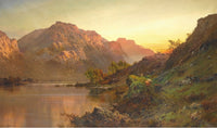 Ben Lomond Scenic Poster Print by Alfred de Bréanski, showcasing the beauty of Scottish Highlands.