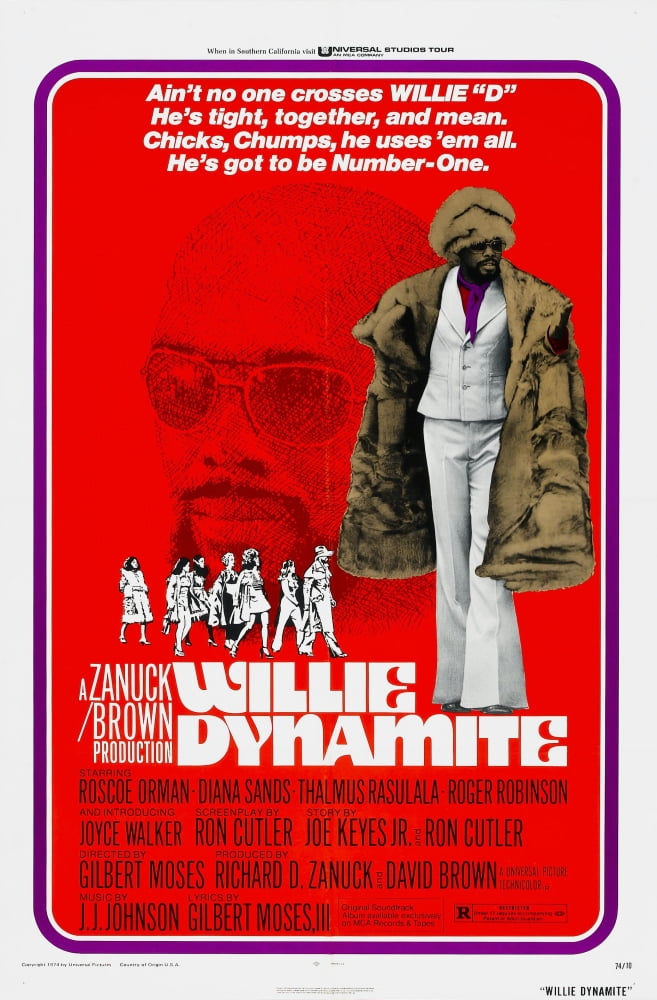Willie Dynamite movie masterprint poster featuring Roscoe Orman, 1974.