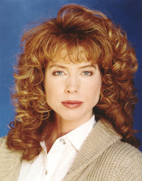 Close-up portrait photo print of Julianne Phillips showcasing curly hair.
