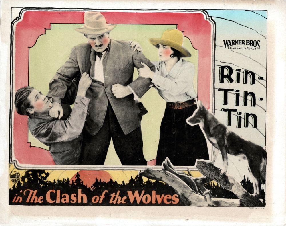 Clash of the Wolves Movie Masterprint Poster from 1925 featuring Charles Farrell and Rin Tin