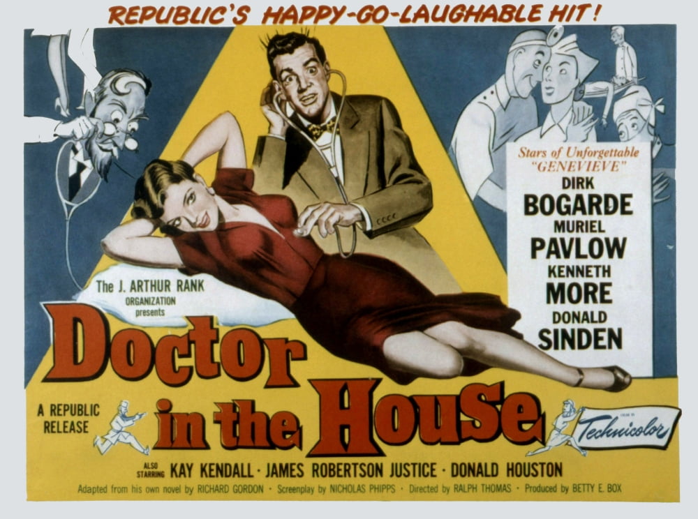 Doctor In The House Movie Masterprint Poster Print featuring Kenneth More.