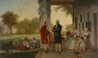 Washington and Lafayette at Mount Vernon 1784 poster print by Thomas Prichard Rossiter