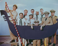 McHale's Navy group photo print on a boat, classic vintage television art