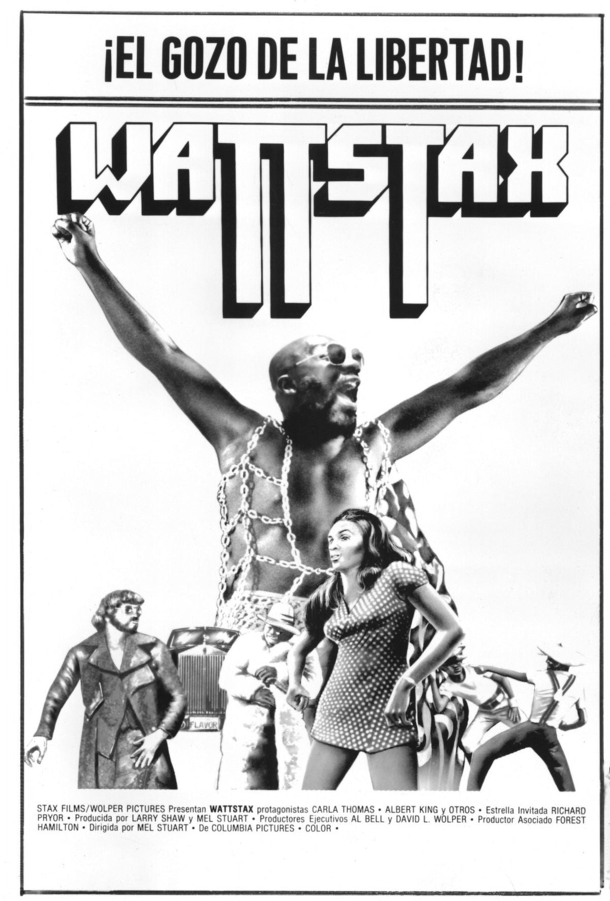 Wattstax Movie Poster Masterprint featuring Issac Hayes 1973 in vibrant colors