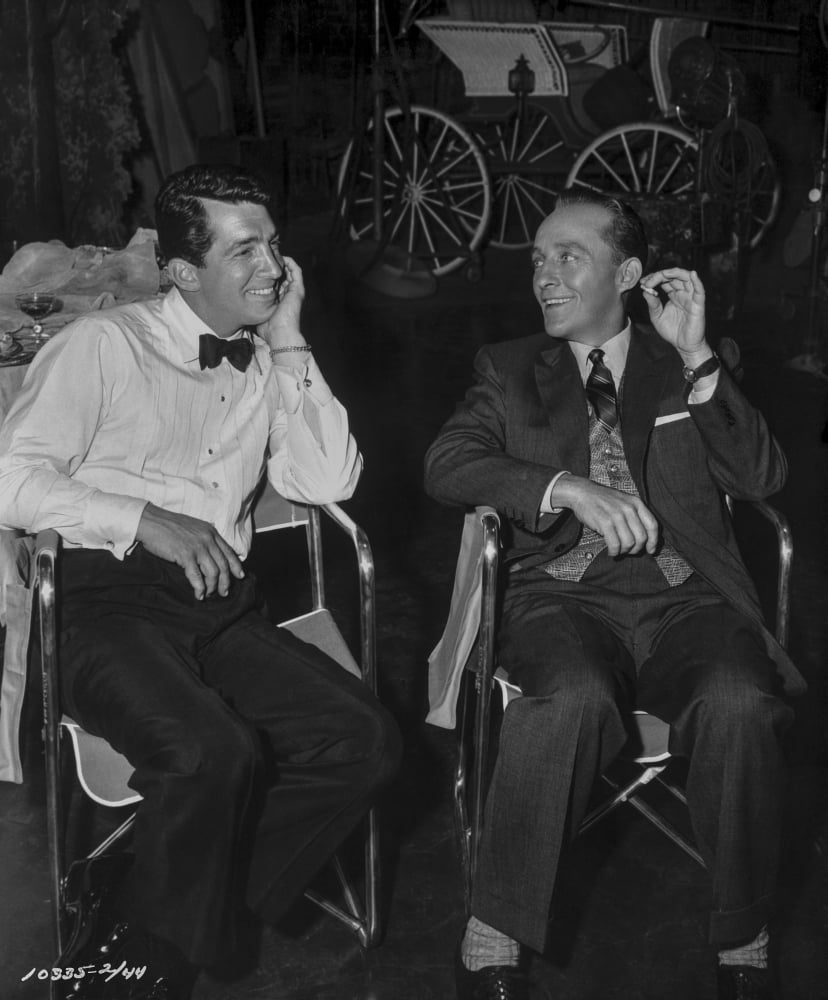 Bing Crosby candid photo print featuring an intimate discussion.