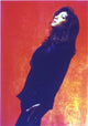 Natalie Cole posed in a striking red background photo print.