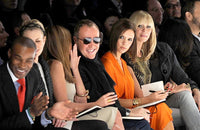 Project Runway Season 4 Celebrity Attendees Poster Print featuring Tyson Beckford, Niki Taylor, Nina Garcia, Michael Kors, Victoria Beckham, and Heidi Klum.