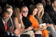 Project Runway Season 4 Celebrity Attendees Poster Print featuring Tyson Beckford, Niki Taylor, Nina Garcia, Michael Kors, Victoria Beckham, and Heidi Klum.