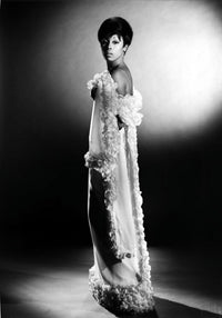 Diahann Carroll classic photo print in furry dress