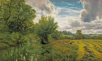Hayfield near Days' Lock Oxon art print by George Vicat Cole, 1891.