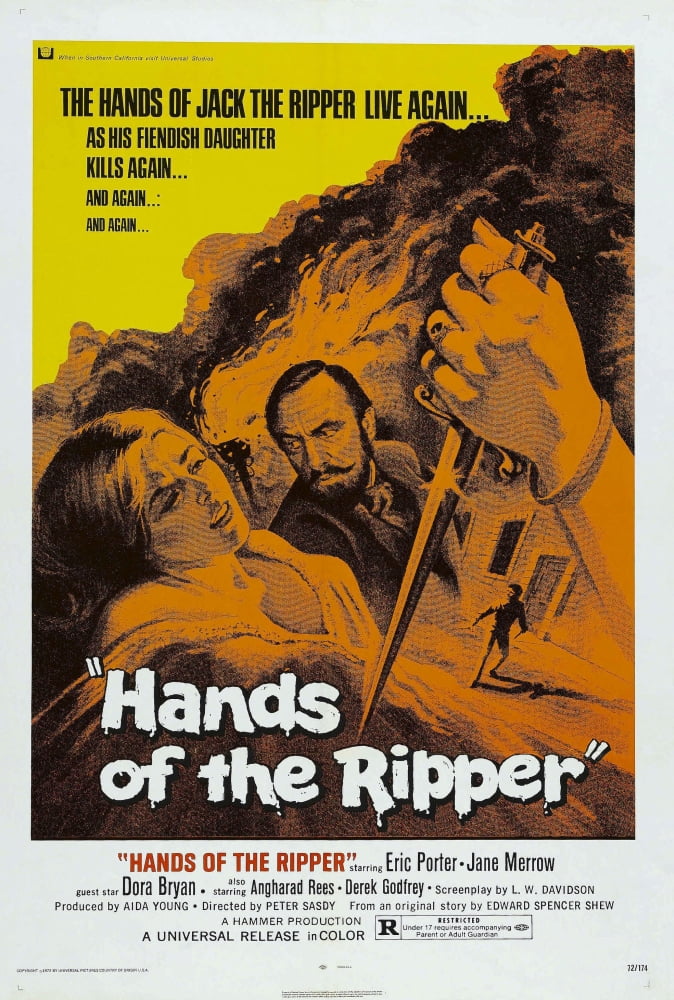 Hands Of The Ripper 1971 movie masterprint poster print, 11x17.
