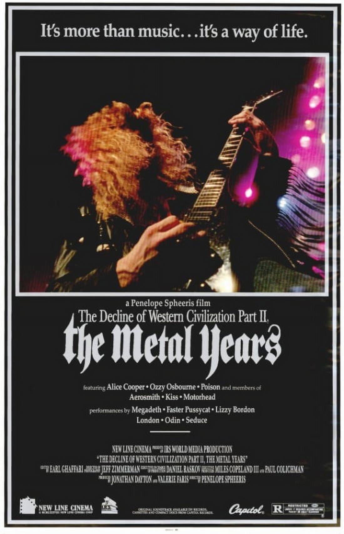 Decline of Western Civilization Part II: The Metal Years Movie Poster 11x17