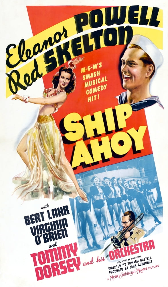 Ship Ahoy movie poster print featuring Eleanor Powell and Red Skelton