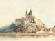 Melk Abbey on the Danube art poster print by Vincenz Hawlicek.