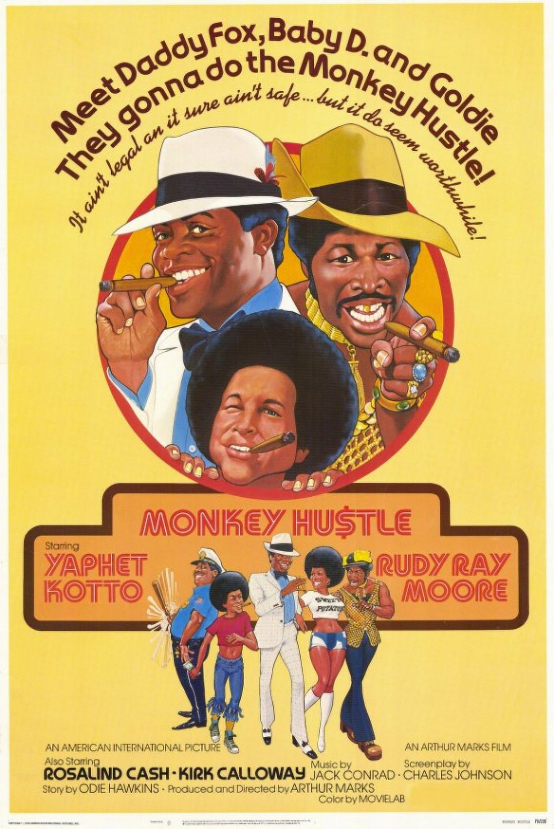 The Monkey Hustle Movie Poster - Vibrant and Fun Artwork