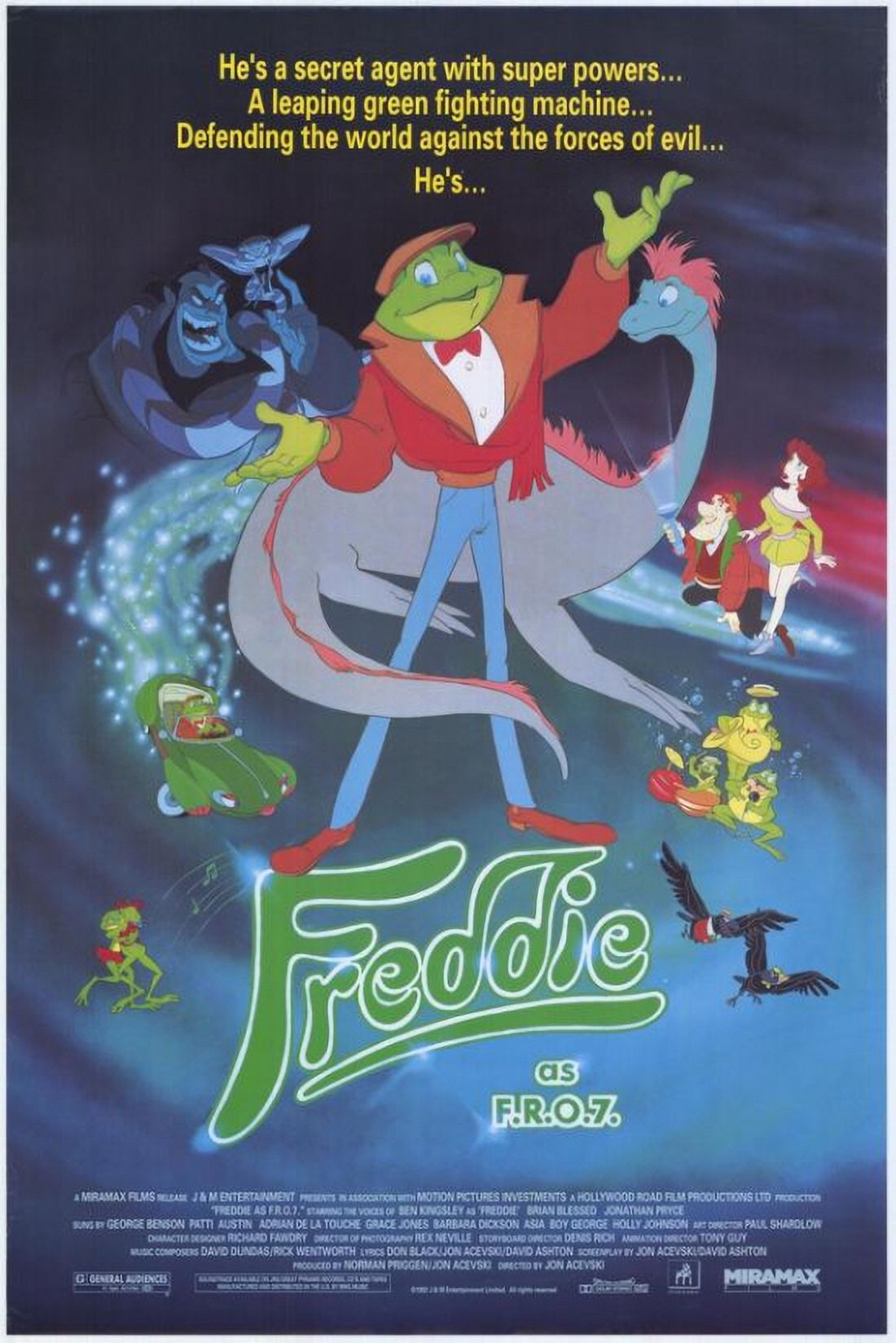Freddie as F.R.O.7. Movie Poster 11x17 print featuring animated character.