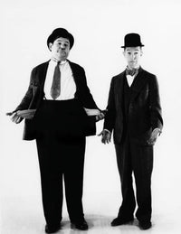 Laurel and Hardy 1930s photo poster print - vintage film art