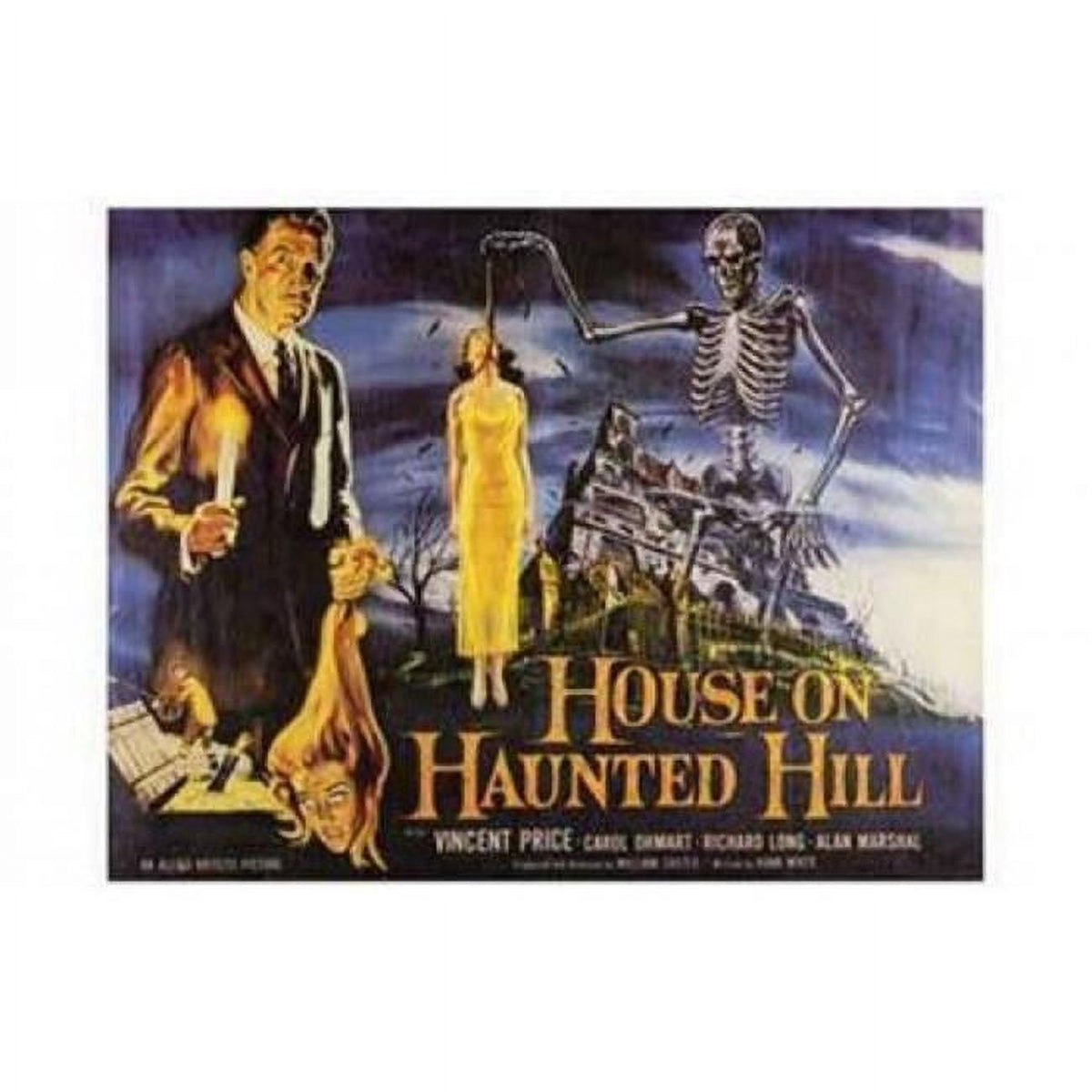 House on Haunted Hill Movie Poster - 17x11, classic horror film art.