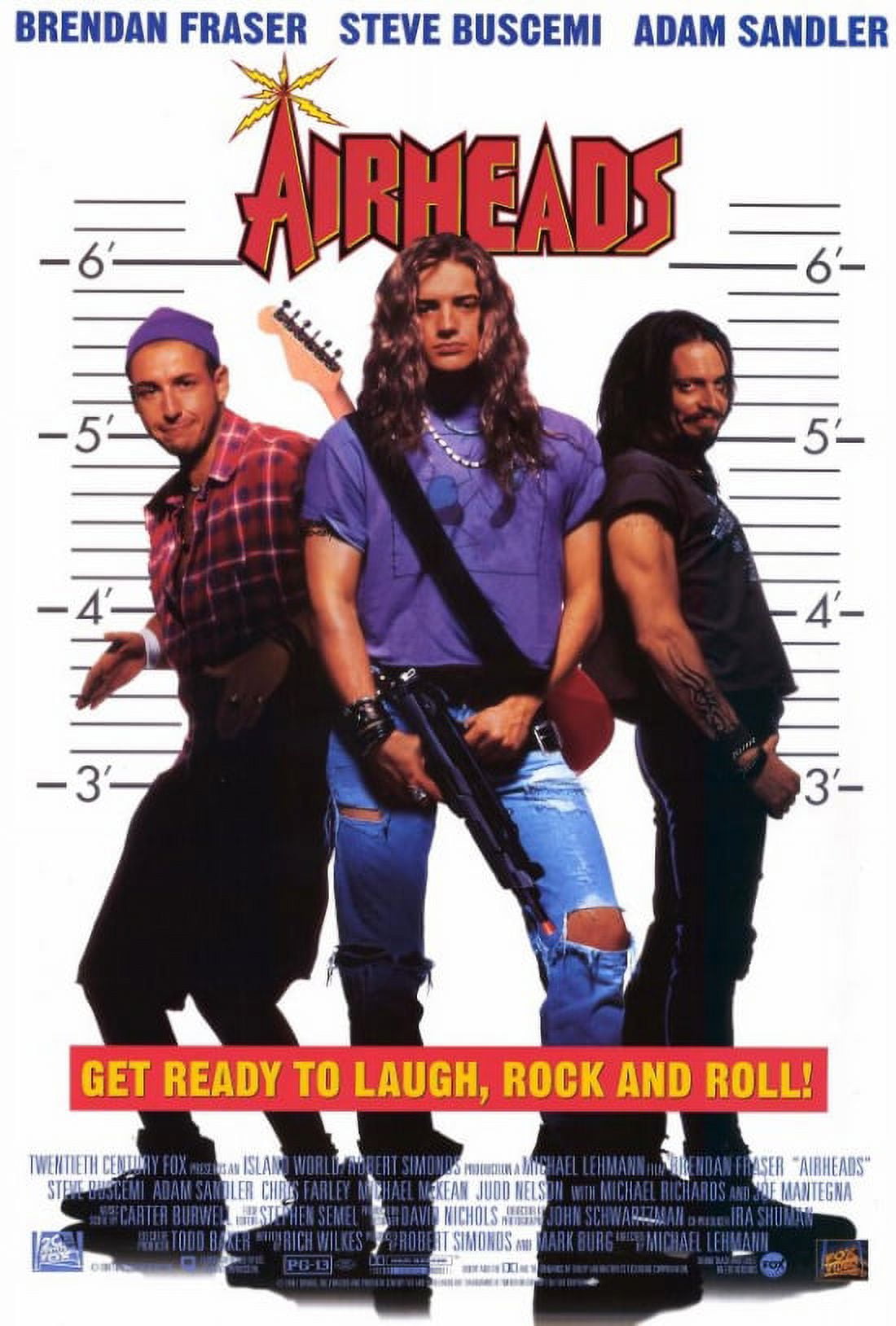 Airheads Movie Poster Print featuring iconic comedy artwork