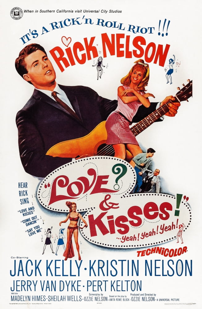 Love and Kisses movie poster featuring Ricky Nelson from 1965, available at Posterazzi.