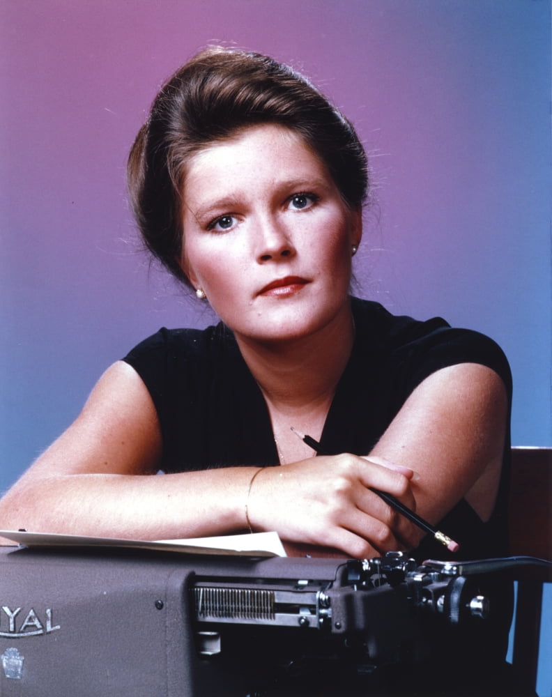 Elegant photo print of Kate Mulgrew posed in a black dress.