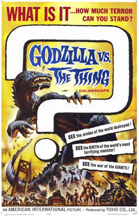 Godzilla vs The Thing Movie Poster 11x17 featuring iconic monster clash.