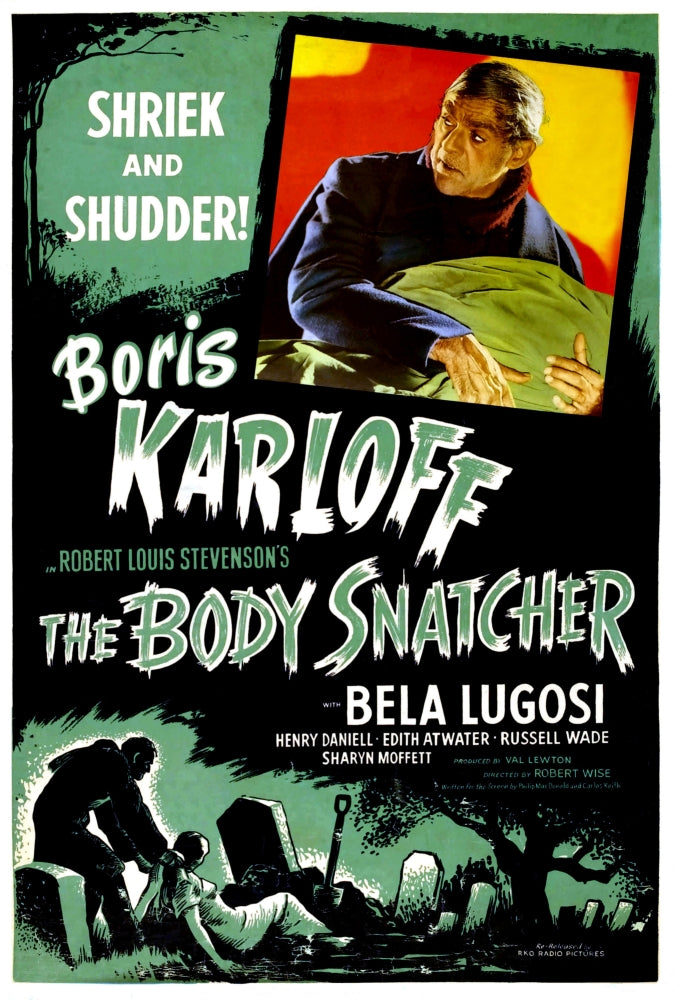 The Body Snatcher movie masterprint poster featuring Boris Karloff, 1945.