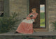 Girl Reading On A Stone Porch Fine Art Print by Winslow Homer