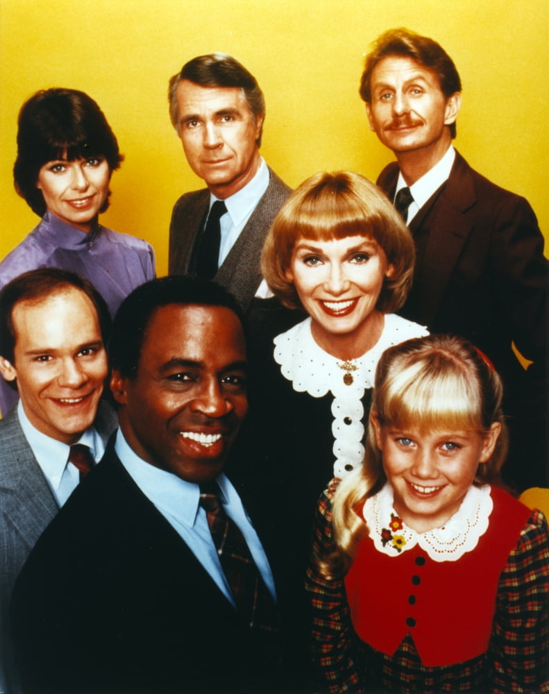 Robert Guillaume portrait with friends in yellow background photo print