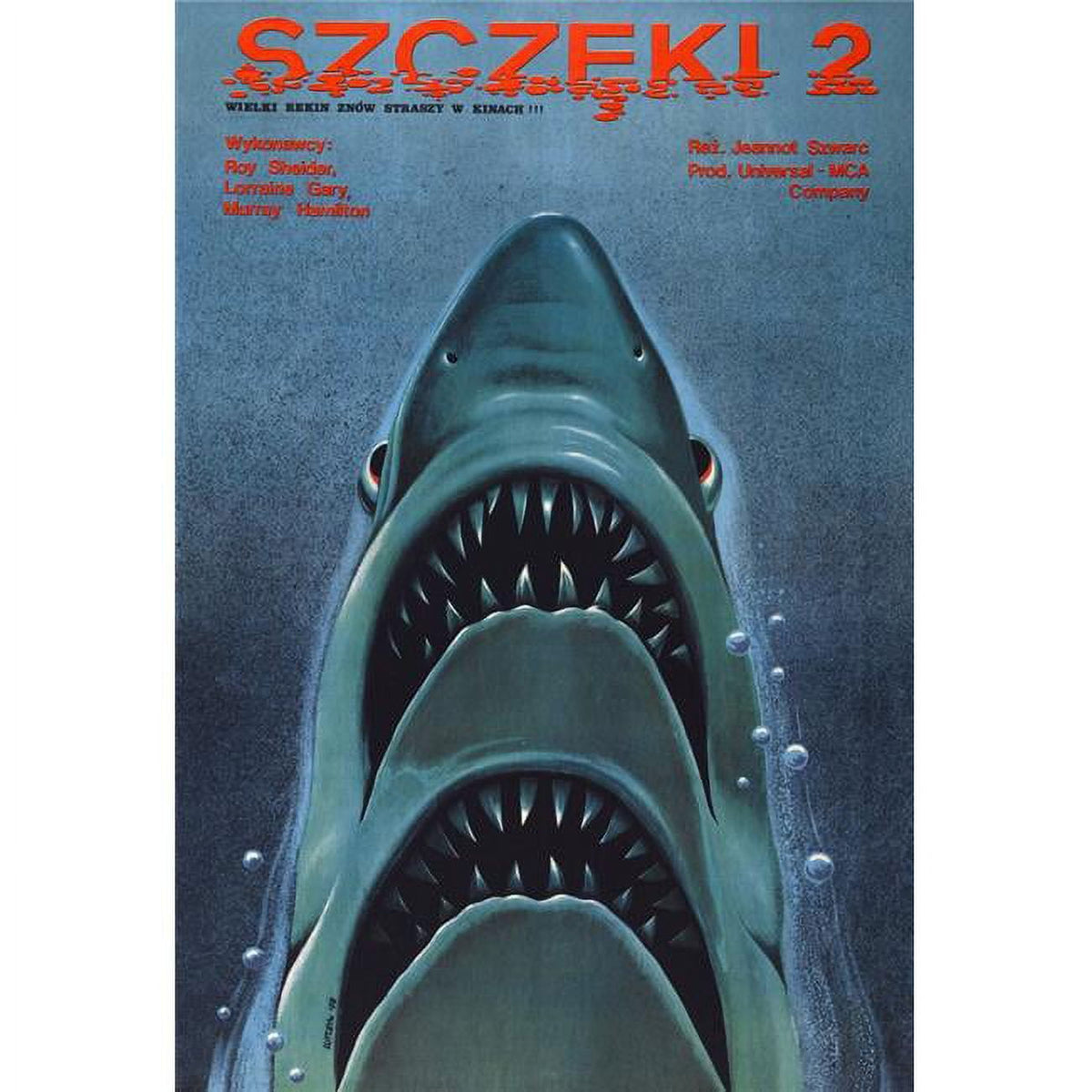 Jaws 2 Movie Masterprint Poster Print - Polish Art 1978, 11x17