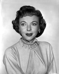 Ida Lupino posed in blouse with necklace vintage photo print