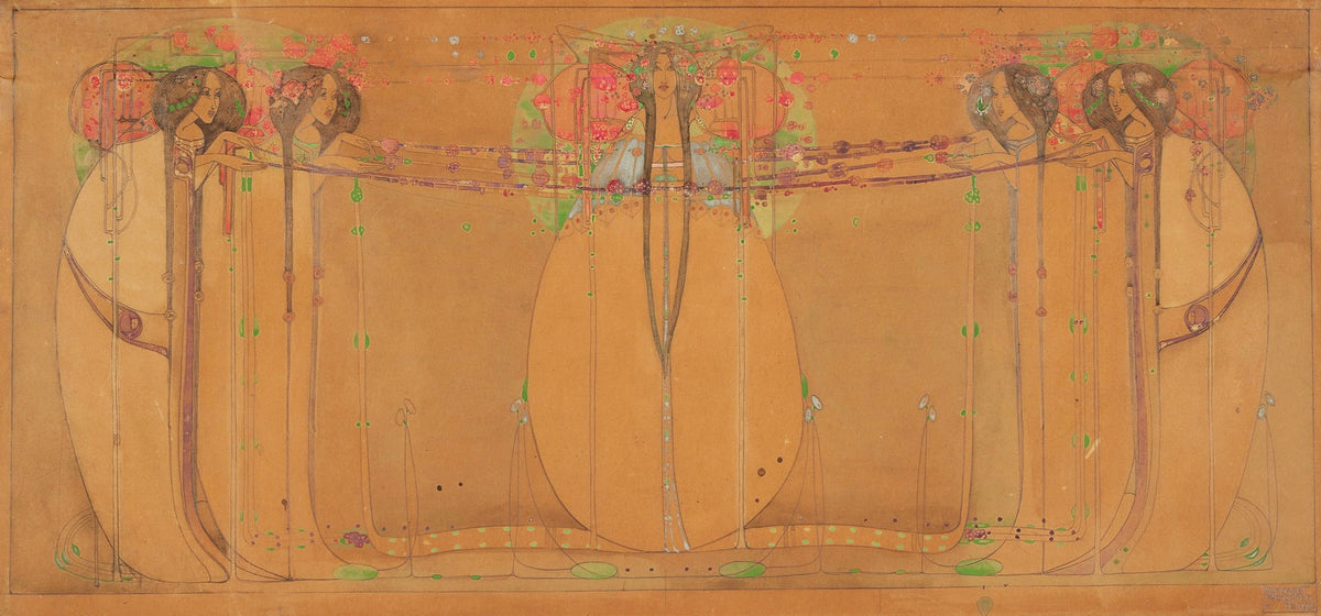 The May Queen fine art poster print by Margaret MacDonald-Mackintosh.