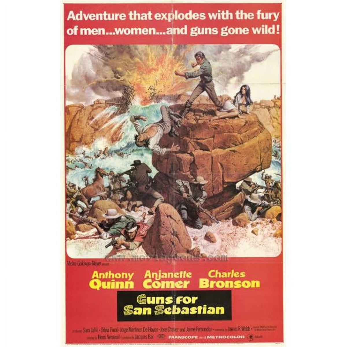 Guns for San Sebastian Movie Poster Print 27x40