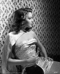 Ava Gardner Looking Away Photo Print showcasing classic Hollywood elegance.